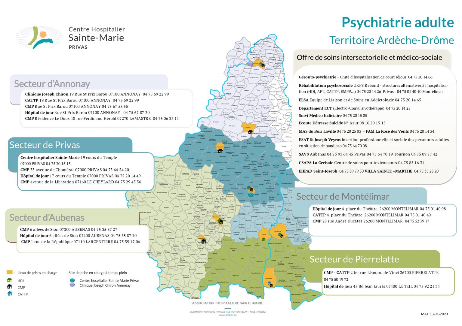 Soins de psychiatrie Centre Hospitalier SainteMarie Privas